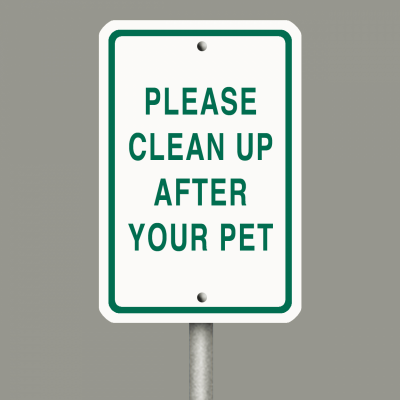 Clean up Pet sign