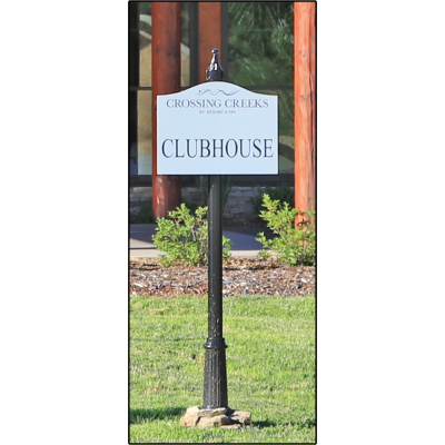 Clubhouse Sign and Post