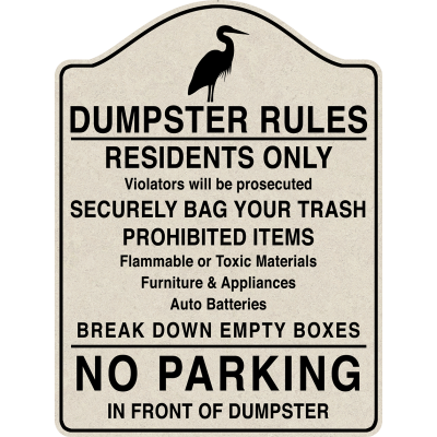 DUMPSTER RULES