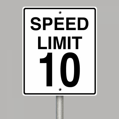 Speed Limit 10 white