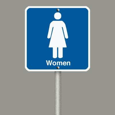 Womens room sign